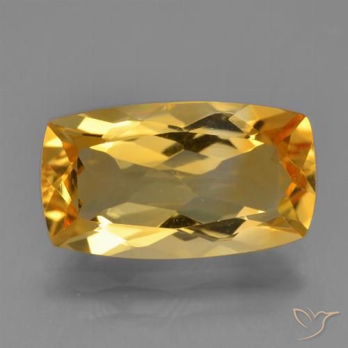 3.76ct Natürlicher Orange-Gold Citrin, Kissen, VVS-VS