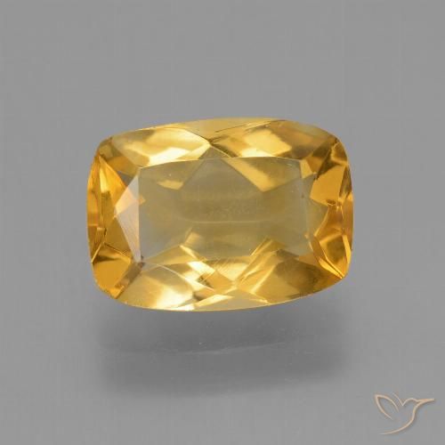 2.77ct Natürlicher Helles Gold Citrin, Kissen, VS
