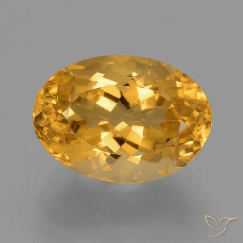 4.93ct Natürlicher Orange-Gold Citrin, Oval, VVS-VS
