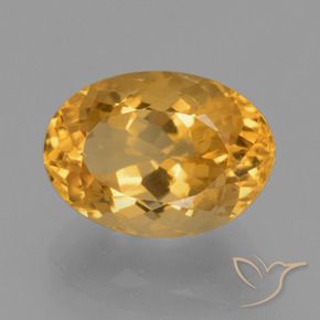 9,17 ctw natürlicher Orange-Gold Citrin, Oval, VVS-VS