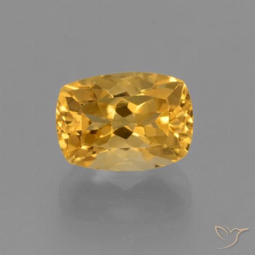 2.53ct Natürlicher Mittel-Helles Orange-Gold Citrin, Kissen, VVS-VS