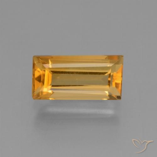 1.85ct Natürlicher Orange-Gold Citrin, Baguette, VVS-VS
