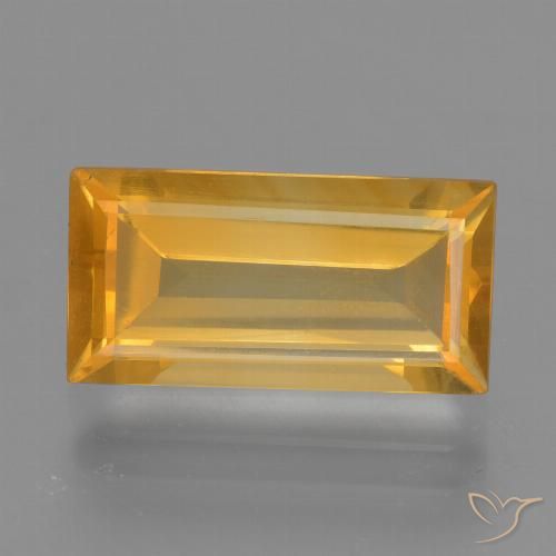 3.92ct Natürlicher Orange-Gold Citrin, Baguette, VS