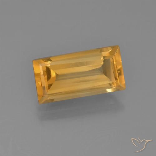 2.86ct Natürlicher Orange-Gold Citrin, Baguette, VVS-VS