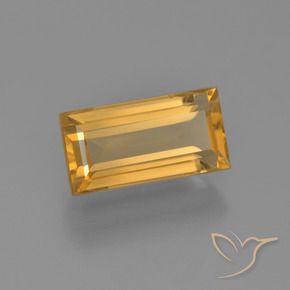 9,17 ctw natürlicher Mittel-Dunkelgold Citrin, Baguette, VVS-VS