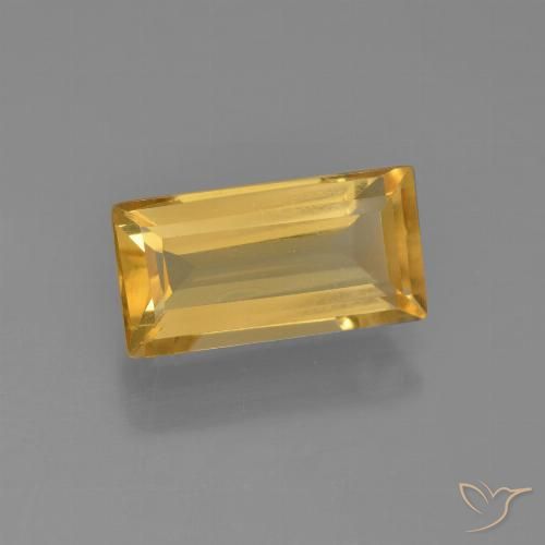 2.77ct Natürlicher gold-orange Citrin, Baguette, VVS-VS