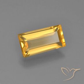 9,17 ctw natürlicher Mittelgold Citrin, Baguette, VVS-VS