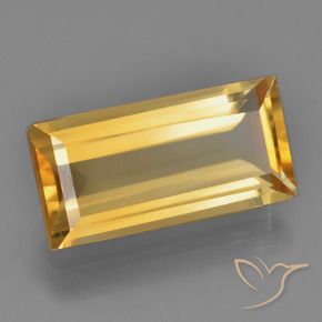 9,17 ctw natürlicher Mittelgold Citrin, Baguette, VS
