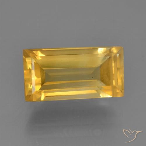3.68ct Natürlicher Mittelgold Citrin, Baguette, VS
