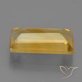 9,17 ctw natürlicher Tiefes Goldorange Citrin, Baguette, VVS-VS