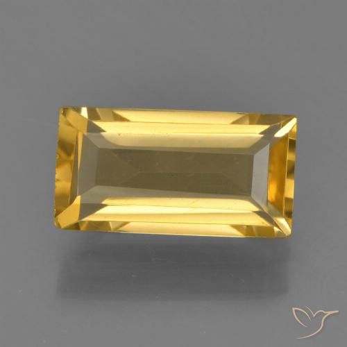 1.49ct Natürlicher Mittelhelles Gold Citrin, Baguette, VVS-VS