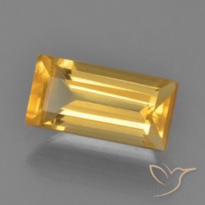 9,17 ctw natürlicher Mittelgold Citrin, Baguette, VVS-VS