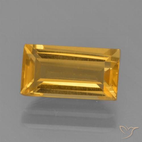 1.79ct Natürlicher Dunkelgolden Citrin, Baguette, VS