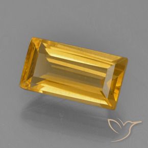 9,17 ctw natürlicher Dunkelgolden Citrin, Baguette, VS