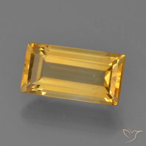 1.62ct Natürlicher Mittel-Dunkelgold Citrin, Baguette, VS