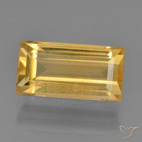 3.39ct Natürlicher Helles Gold Citrin, Baguette, VS
