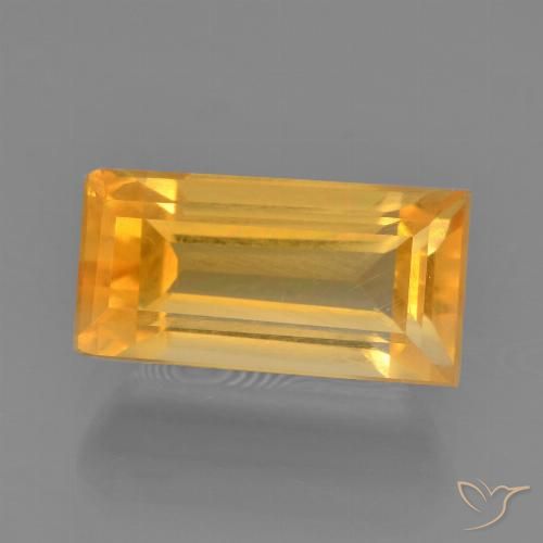 2.76ct Natürlicher Orange-Gold Citrin, Baguette, VS