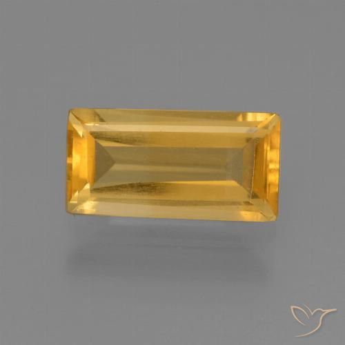 1.43ct Natürlicher Mittel-Helles Orange-Gold Citrin, Baguette, VS