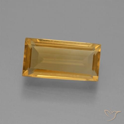 1.33ct Natürlicher Orange-Gold Citrin, Baguette, VS