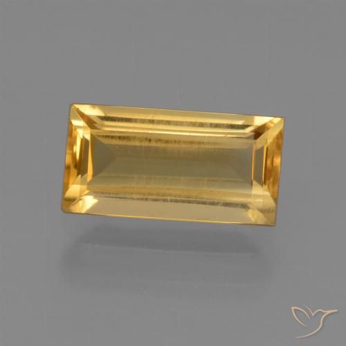 1.62ct Natürlicher Tiefes Goldorange Citrin, Baguette, VS