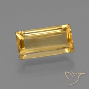 9,17 ctw natürlicher Tiefes Goldorange Citrin, Baguette, VS