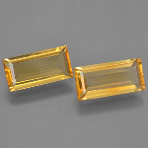4.31 ct natürliche gelb-gold Citrin-Edelsteine, Baguette, VS