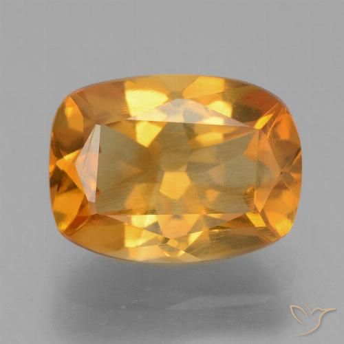 2.25ct Natürlicher Tiefes Orange-Gold Citrin, Kissen, VS