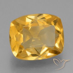 9,17 ctw natürlicher Mittelgold Citrin, Kissen, VVS-VS