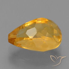 9,17 ctw natürlicher Dunkelorange-Gold Citrin, Birnenform, VS