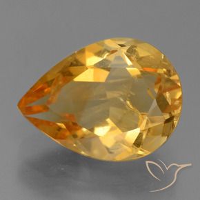 9,17 ctw natürlicher Dunkelorange-Gold Citrin, Birnenform, VS-SI
