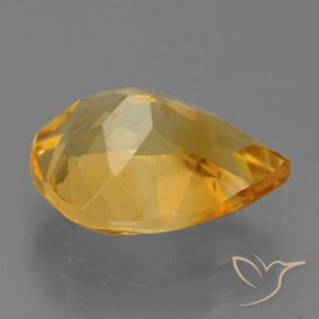 9,17 ctw natürlicher Dunkelorange-Gold Citrin, Birnenform, VS-SI
