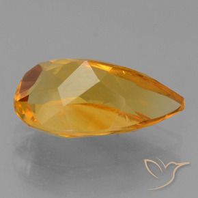9,17 ctw natürlicher Tiefes Orange-Gold Citrin, Birnenform, VS