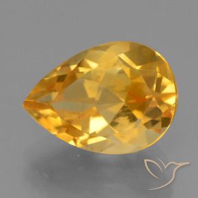 9,17 ctw natürlicher Dunkelorange-Gold Citrin, Birnenform, VS
