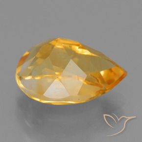 9,17 ctw natürlicher Dunkelorange-Gold Citrin, Birnenform, VS