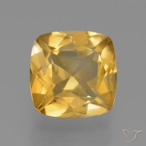 1.70ct Natürlicher Mittel-Dunkelgold Citrin, Kissen, VS