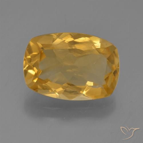 3.21ct Natürlicher Mittelorange Citrin, Kissen, VVS-VS