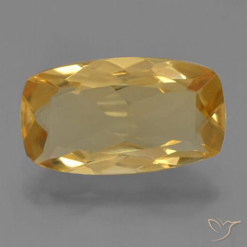 3.27ct Natürlicher Mittel-Dunkelgold Citrin, Kissen, VVS-VS