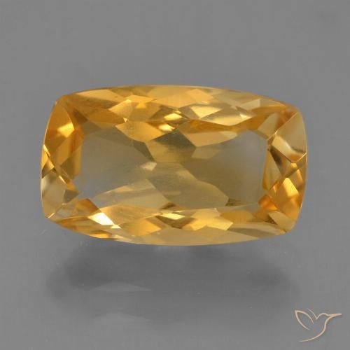 3.22ct Natürlicher Tiefes Orange-Gold Citrin, Kissen, VS