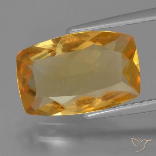 3.07ct Natürlicher Dunkelorange-Gold Citrin, Kissen, VVS-VS