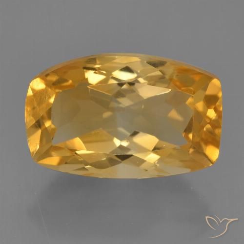 4.43ct Natürlicher Mittel-Dunkelgold Citrin, Kissen, VVS-VS