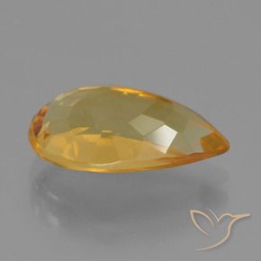9,17 ctw natürlicher Mittel-Dunkelgold Citrin, Birnenform, VVS-VS
