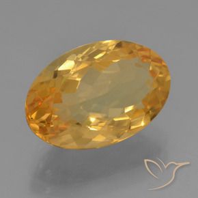9,17 ctw natürlicher Mittel-Dunkelgold Citrin, Oval, VVS-VS