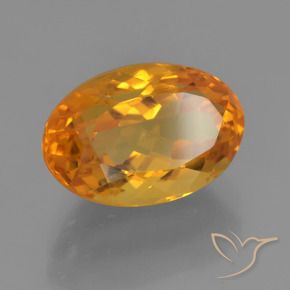 9,17 ctw natürlicher Golden Citrin, Oval, VVS-VS