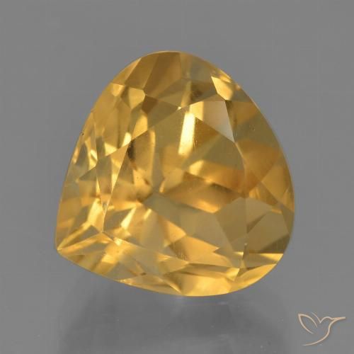 4.54ct Natürlicher Mittel-Helles Orange-Gold Citrin, Birnenform, VS