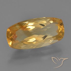 9,17 ctw natürlicher Mittel-Dunkelgold Citrin, Kissen, VVS-VS
