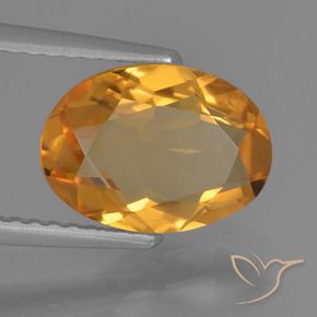 9,17 ctw natürlicher Dunkelorange Citrin, Oval, VVS-VS