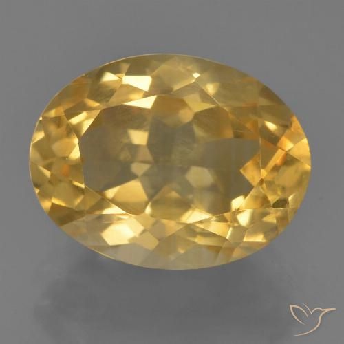 3.58ct Natürlicher Mittelhelles Gold Citrin, Oval, VVS-VS