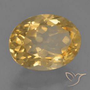 9,17 ctw natürlicher Mittelhelles Gold Citrin, Oval, VVS-VS