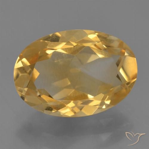 3.04ct Natürlicher Mittel-Dunkelgold Citrin, Oval, VVS-VS