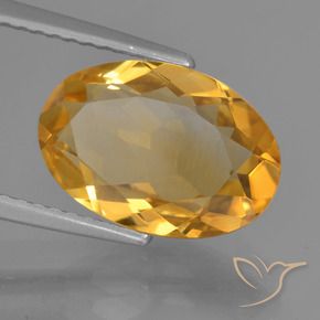 9,17 ctw natürlicher Dunkelgolden Citrin, Oval, VVS-VS